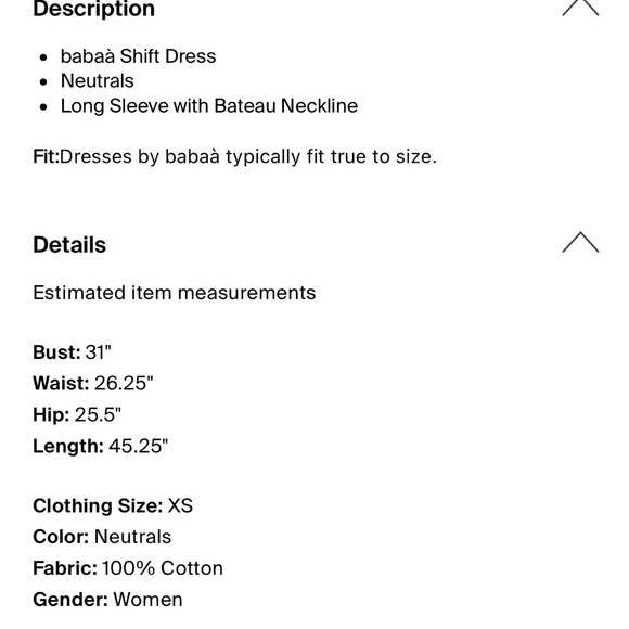 Babaa shirt dress off white/cream EUC - Picture 4 of 4